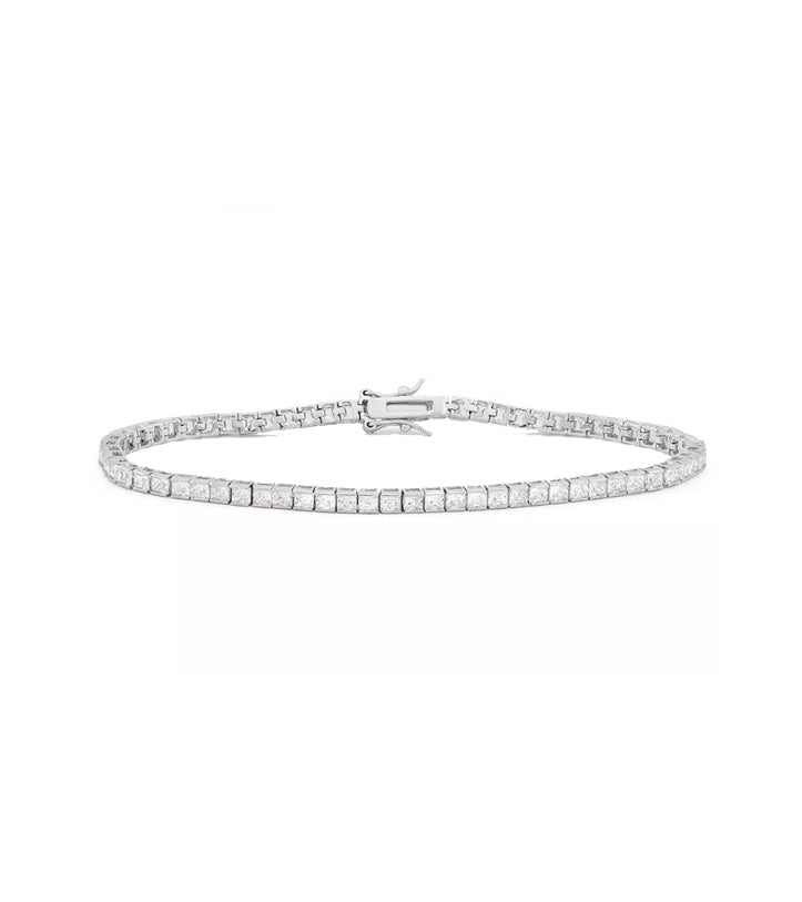 Square CZ Tennis Bracelet