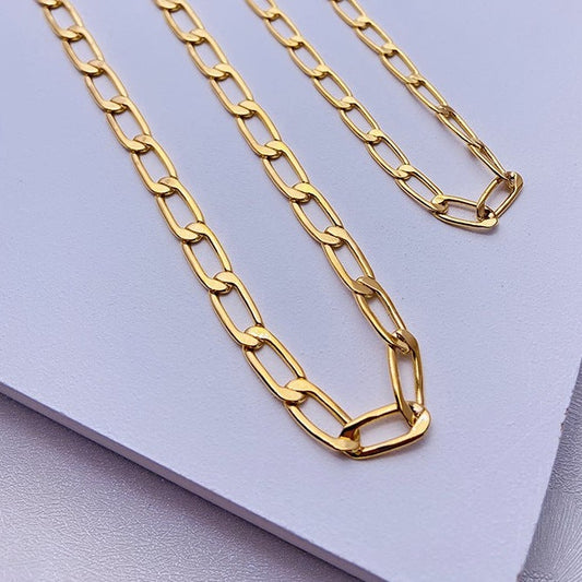 Flat Cuban Chain Necklace