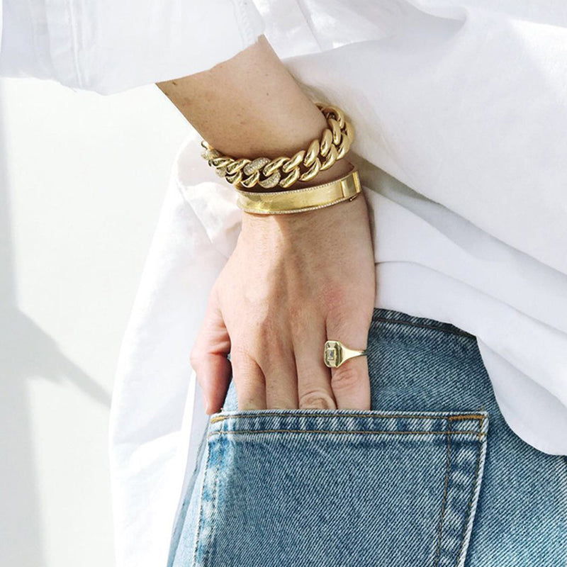 Liquid Square Stone Ring