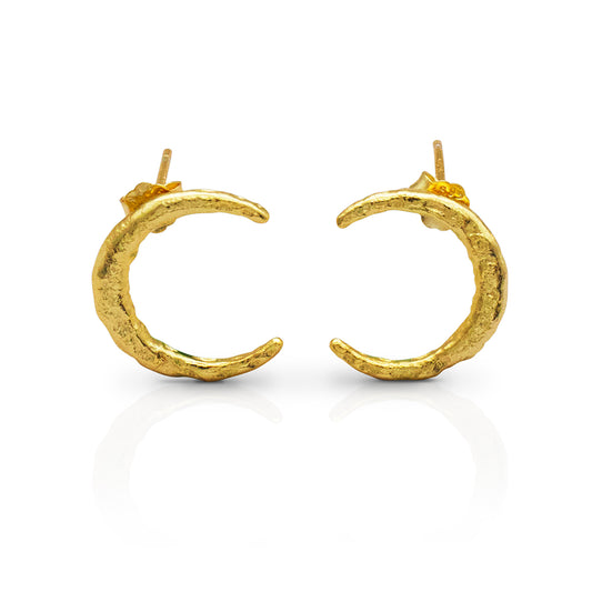 Crescent Moon Studs