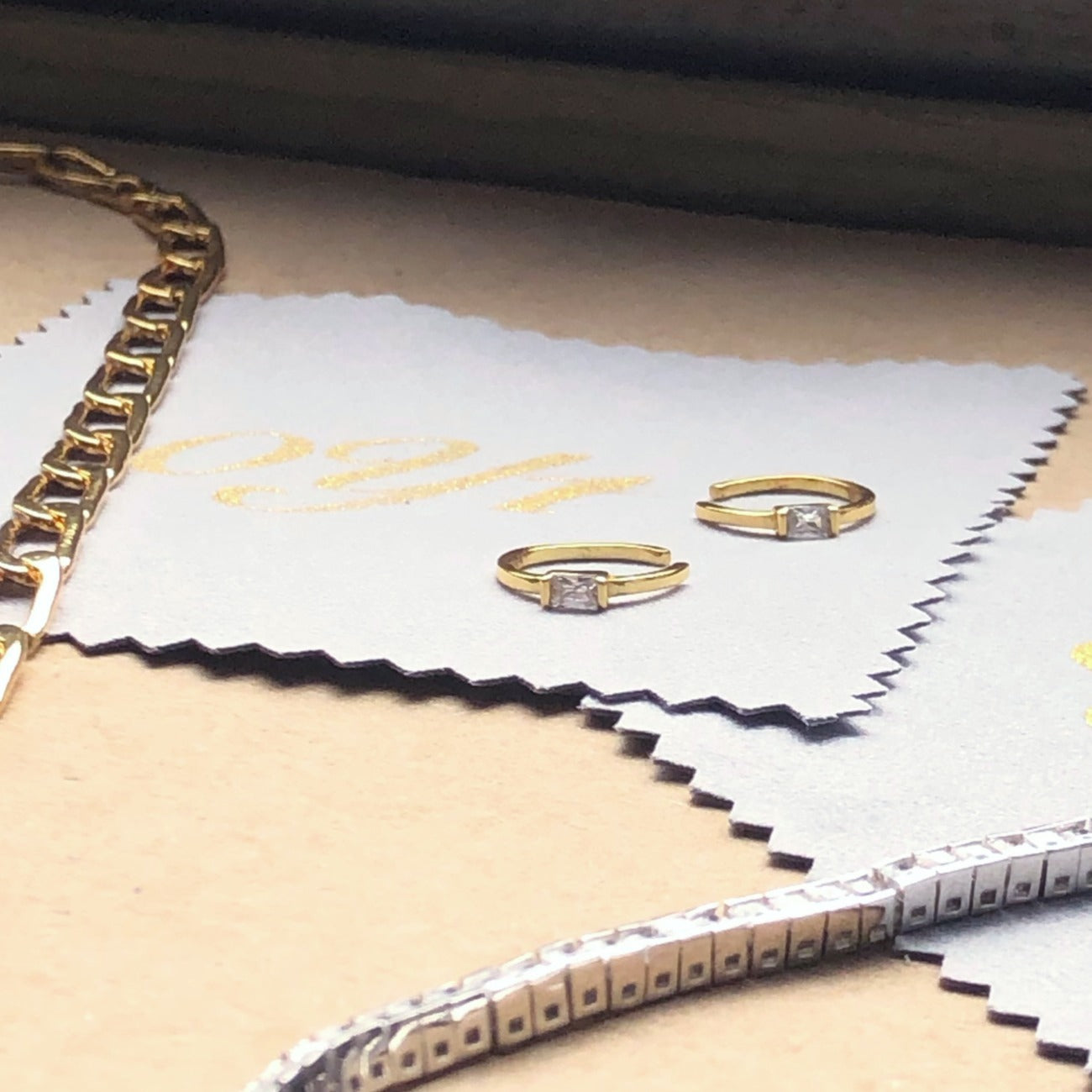 Solitaire Baguette Ear Cuffs